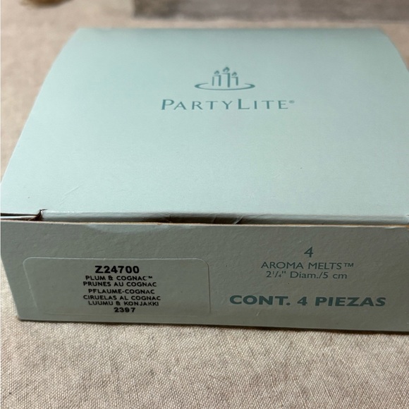 PartyLite PLUM & COGNAC Aroma Melts Z24700 New 3 NIB Tart Warmer Purple Retired - Picture 3 of 3